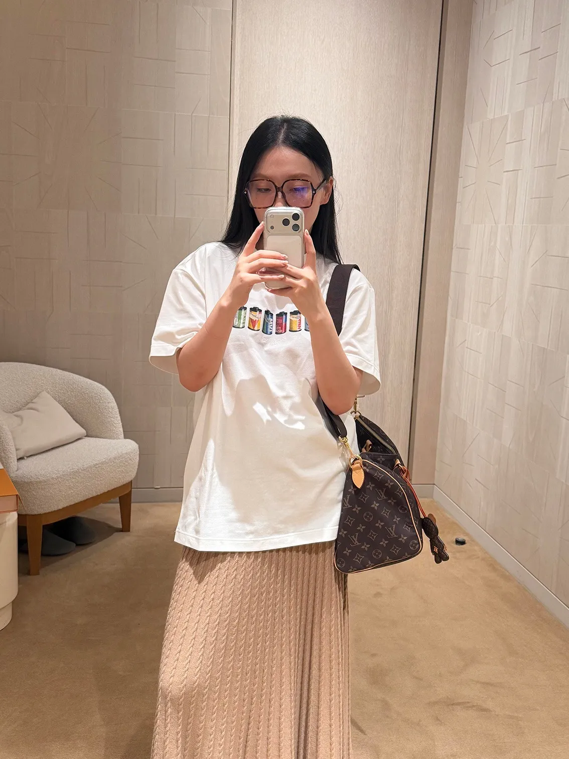 Louis Vuitton/Louis Vuitton Film Jar Printed Short Sleeves